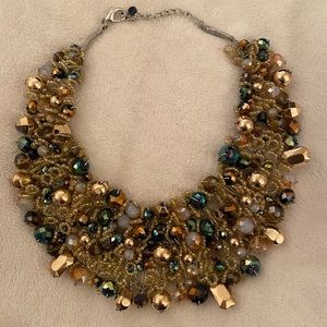 Gold beaded Collar Necklace